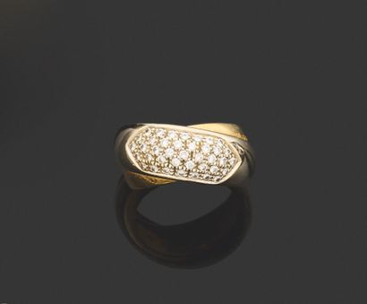 RING. 
Two 750-thousandths gold, set with...