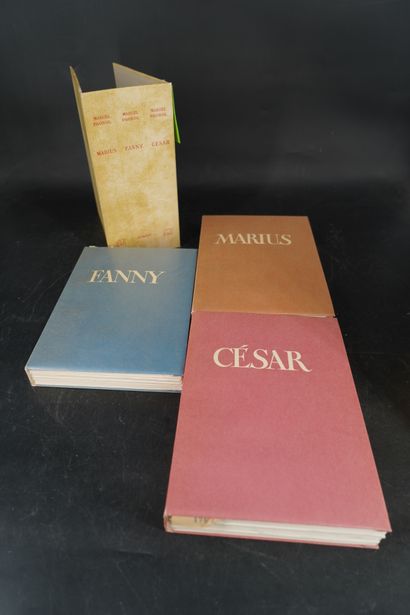 null Marcel PAGNOL, Marines, Fanny et César, trois volumes brochés, illustrations...