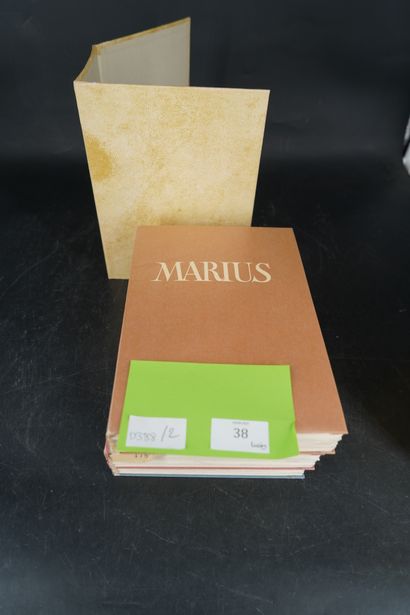null Marcel PAGNOL, Marines, Fanny et César, trois volumes brochés, illustrations...