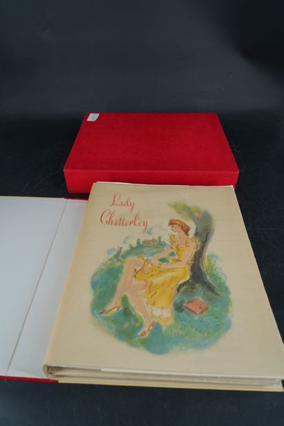 null D. H. LAWRENCE, Lady Chatterley, lithographies originales de Schem, Deux-rives,...