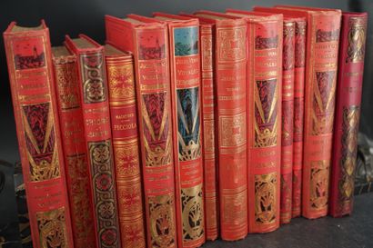 null Réunion de volumes Jules Verne, collection Hetzel, dont Cinq semaines en ballon...