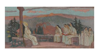 null MAURICE DENIS (1870-1943). 
Sainte Odile charitable, guérit les malades et...