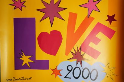 YVES SAINT LAURENT (1936-2008) Love 2000
Impression sur papier.
Hauteur. 46 cm ;...