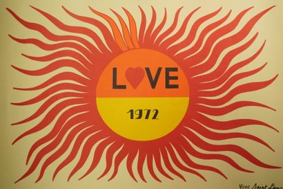 YVES SAINT LAURENT (1936-2008) Love 1972
Impression sur papier.
Hauteur. 32 cm ;...