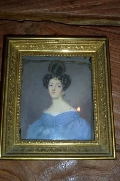 Mlle VOULEMIER (vers 1830) Portrait d'Augustine de Pontigny, épouse d'Henri vicomte...
