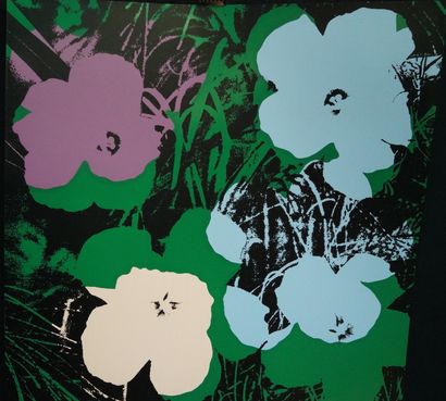 null Andy WARHOL (1928-1987) d’après. SUNDAY B MORNING Edition. 
Floxers,
Cinq sérigraphies...