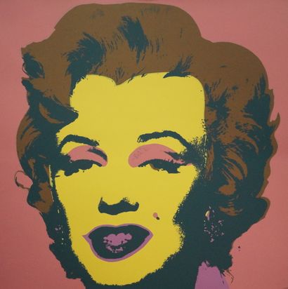 null Andy WARHOL (1928-1987) d’après. SUNDAY B MORNING Edition. 
Marylin rose, 
Sérigraphie...