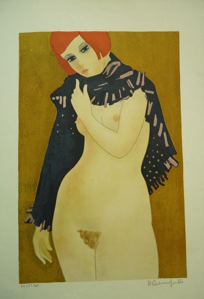 null Alain BONNEFONT (XXe siècle)
Nus féminins
Réunion de cinq estampes en couleurs,...