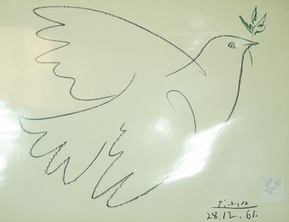 null Pablo PICASSO (1881-1973), d’après
La colombe de la paix, 1961
Estampe en couleur...