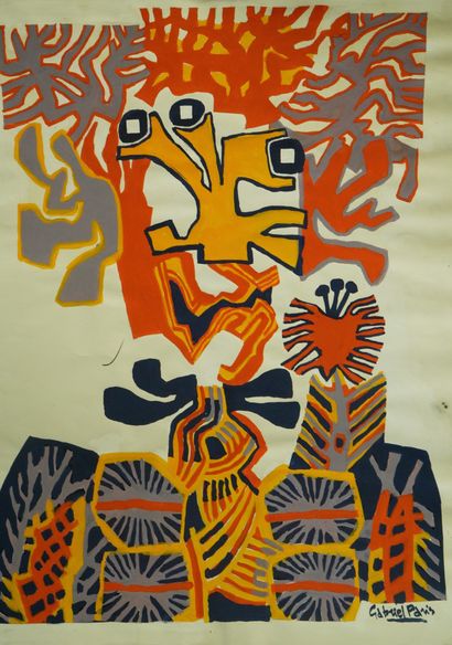 null Gabriel PARIS (1924-2000)
Composition
Gouache sur papier, signée en bas à droite.
85,5...