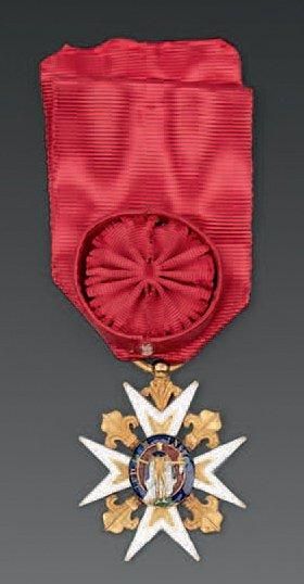 null ORDRE DE SAINT-LOUIS. Croix de chevalier d'époque Restauration. Ht: 40 mm. Or...