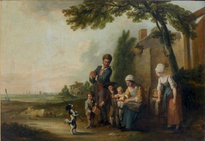 Louis François Joseph WATTEAU dit WATTEAU de LILLE (1758-1823) Le petit chien savant...