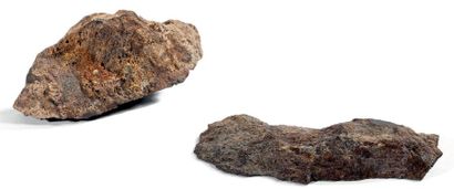 null NWA INDÉTERMINÉE L ?
Un talon et un fragment de météorite altérée
Première découverte...