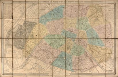 null Plan géométral de Paris et de ses arrondissements,1869.
À l'échelle d'un millimètres...