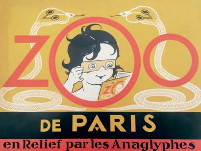 null Zoo de Paris en relief par les anaglyphes.
Kauffmann & cie, Paris, 1938, reliure...
