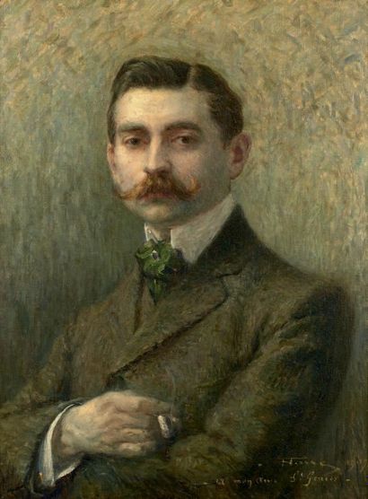 École FRANÇAISE, 1909 
Portrait de Monsieur Arena SAINT GENIES.
Huile sur toile,...