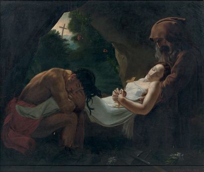 A.VUILLAUME (XIXe), d'après Anne-Louis GIRODET (1767-1824) 
Atala Au Tombeau ou Les...