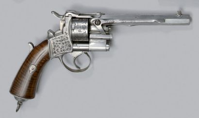 null * Rare revolver Le Page Moutier premier type 1858, simple et double action,...