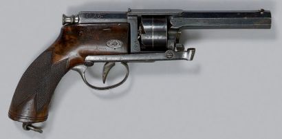 null * Rare revolver d'officier Dreyse-Kufahl modèle 1863 perfectionné avec le levier...