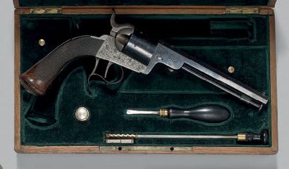 null * Revolver système Colt, fabrication par Renotte à Liège, simple action, canon...