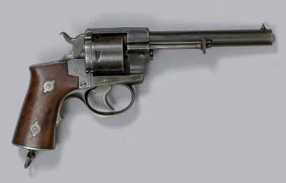 null * Revolver Lefaucheux modèle 1870 d'essai pour la marine, canon long, rond,...