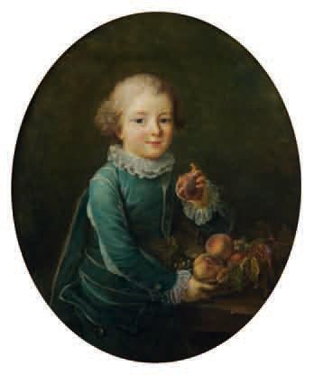 - Ecole Française du XIXe siècle, suiveur de François Hubert Drouais Portrait d'enfant...