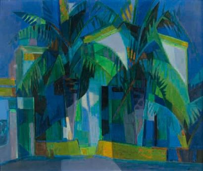 - Camille HILAIRE (1916-2004) Les palmiers Huile sur toile signée en bas à droite...