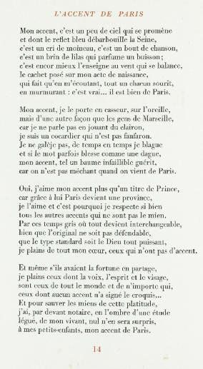 null L'ACCENT DE PARIS. René-Paul Groffe. Ed. de la Belle Fontaine, 1946, in-4, 152...