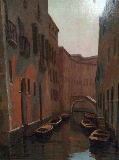null Canal à Venise

Huile sur toile, signée en bas à gauche, portant sur le châssis...