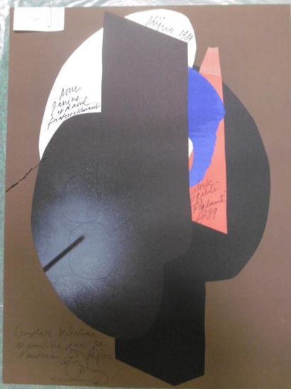 Ladislas KIJNO (1921-2012) Liberté, Égalité, Fraternité
Lithographie, exemplaire...