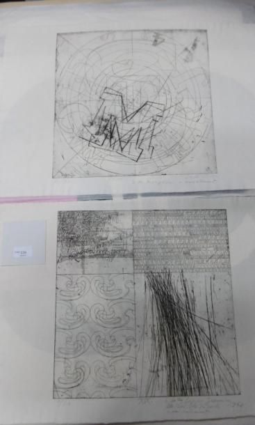Milos URBASEK (1932-1988) Compositions graphiques
Deux lithographies, numérotées...
