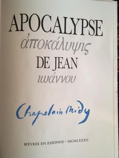null Saint JEAN, Apocalypse de Jean.
Bièvres, Pierre de Tartas, 1982. Édition ornée...