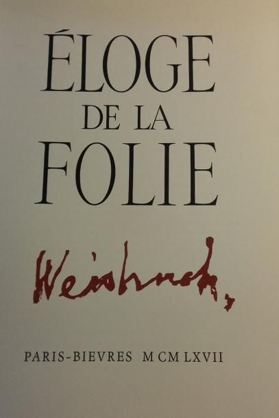 null ERASME. L'Eloge de la Folie.
Paris-Bièvres, Pierre de Tartas, 1967. Lithographies...