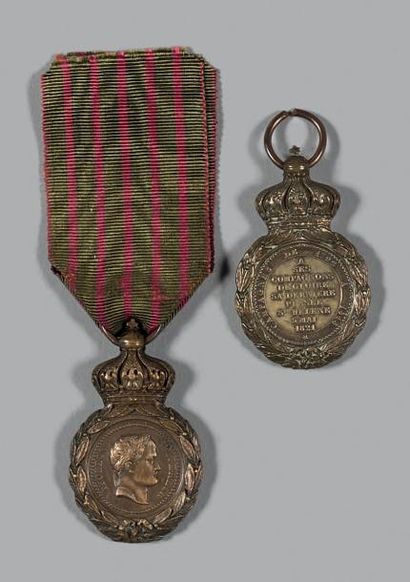 null Médaille de Sainte-Hélène (1857) Médaille de module ordonnance, bronze à patine...