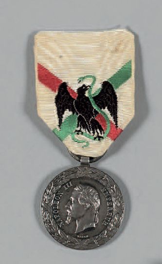 null Médaille du Mexique (1863) Médaille commémorative de l'Expédition (1862 - 1863),...