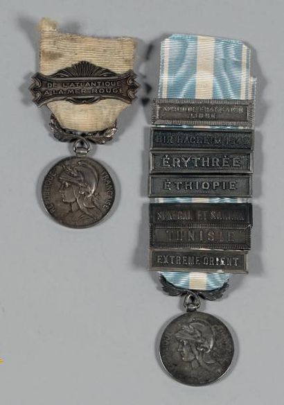 null Médaille Coloniale (1893) du modèle ancien de la Monnaie de Paris à rameaux...