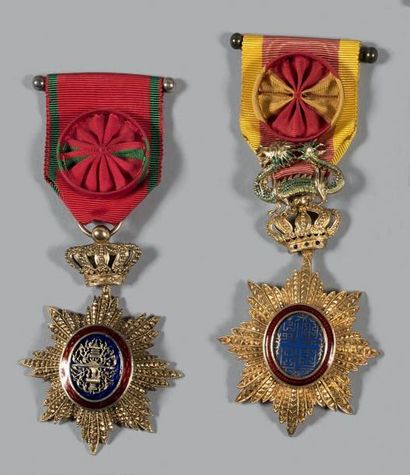 null Ordre Royal du Cambodge(1864, 1896) Étoile d'officier, 51 mm, jolie fabrication...