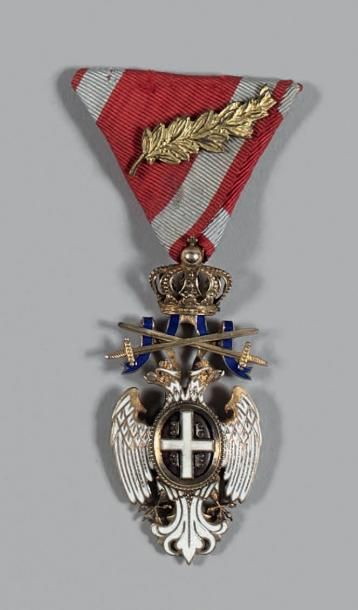 null Ordre de l’Aigle Blanc (1883) Insigne d'officier du deuxième modèle et à titre...