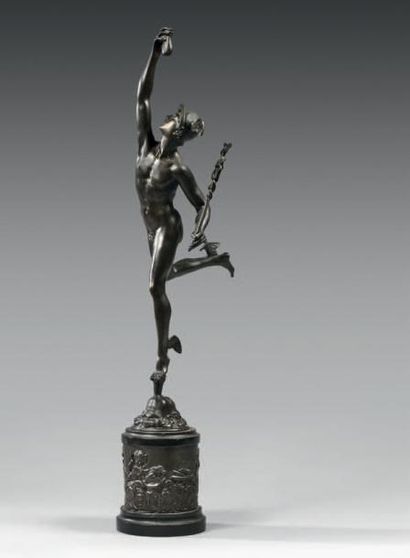 Henri Michel Antoine CHAPU (1833-1891) La Jeunesse.
Bronze à patine médaille, signé...