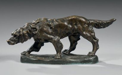 Thomas François CARTIER (1879-1943) Chien de chasse
Bronze à patine brune, signé...