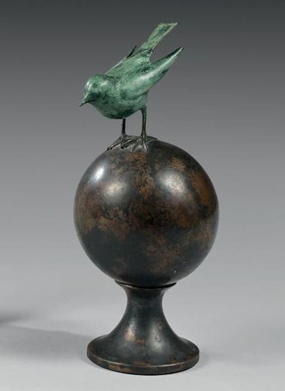 François Xavier LALANNE (1927-2008) Oiseau bleu
Sculpture en bronze à patine verte...