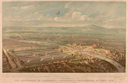 Erhard Vue panoramique de l'Exposition Universelle et Internationale de Paris, 1878
Lithographie,...