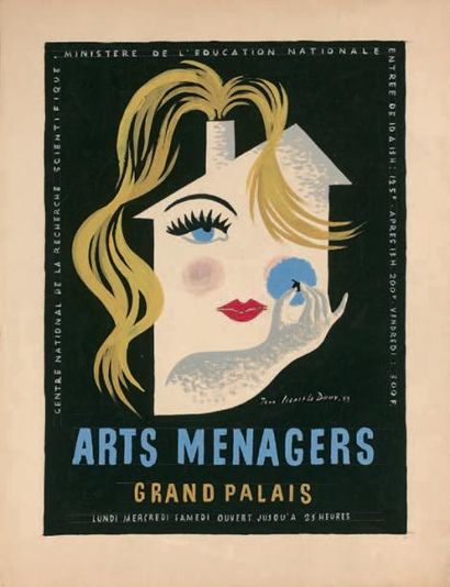 Jean PICART LE DOUX (1902-1982) Salon des Arts Ménagers, Grand Palais, 1953
Gouache...