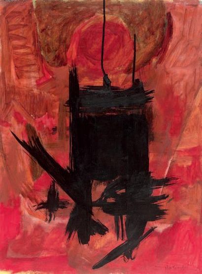 Yves JOBERT (né en 1930) Composition colorée rose
Composition effet coucher de soleil
Deux...