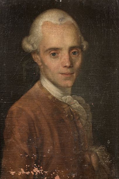 Ecole française fin du XVIIIe siècle Portrait de Monsieur André Ignace Carter
Huile...