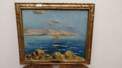 Vincent AMBROSINI (1905-1982) Bord de mer en Corse
Huile sur toile, signée en bas...