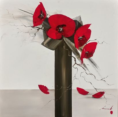 Olivier TRAMONI (1973) Bouquet rouge
Acrylique sur toile, signée en bas à droite.
100...