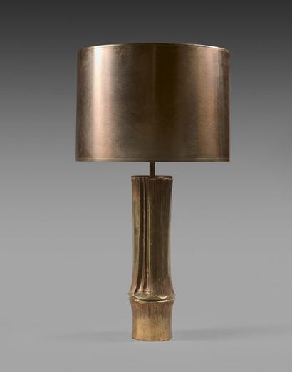 Maison Charles (XX), design Chrystiane Charles «Lampe Bambou»
Lampe en bronze doré...
