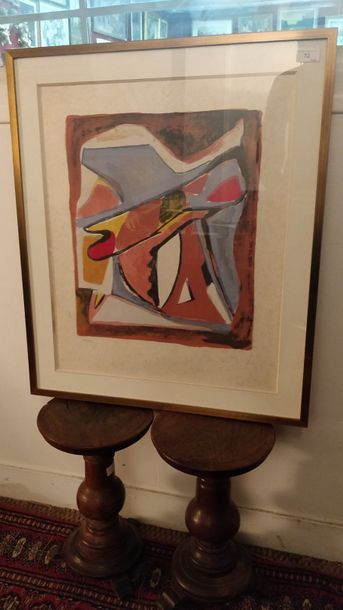 Bram VAN VELDE (1895-1981) Composition
Lithographie en couleur signée au crayon en...