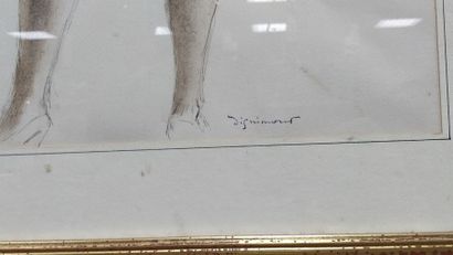 André DIGNIMONT (1891-1965) Nu
Aquarelle sur papier, signée en bas à droite.
A vue:...
